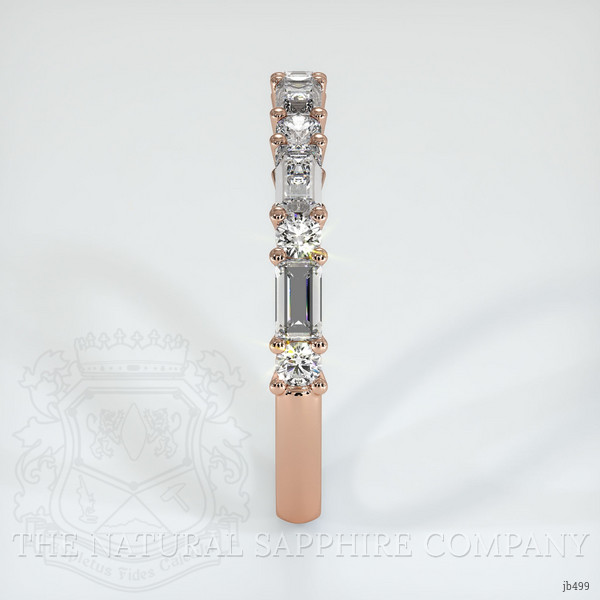 14K Rose Gold Diamond Prong Wedding Band