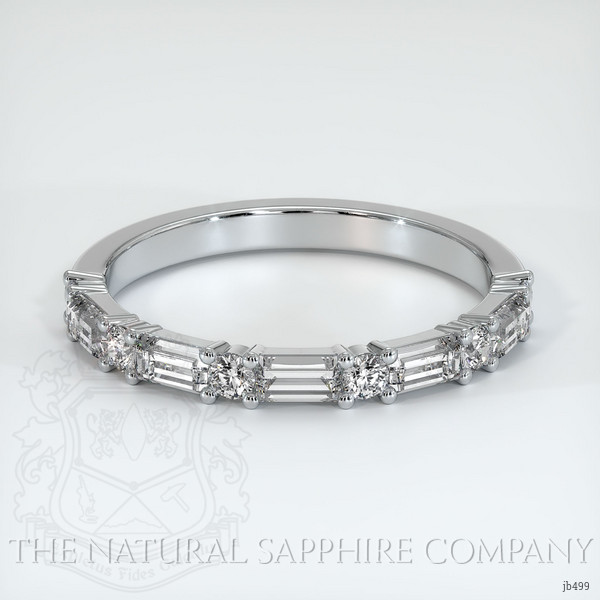 18K White Gold Diamond Prong Wedding Band