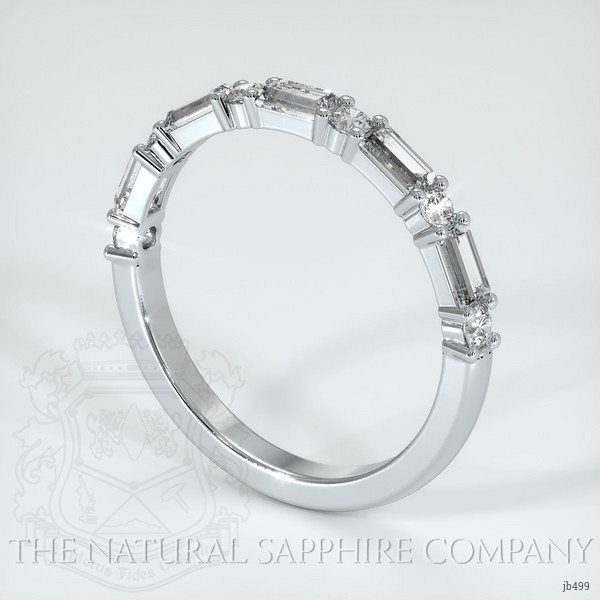 18K White Gold Diamond Prong Wedding Band