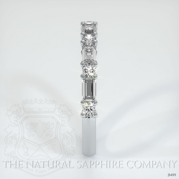 18K White Gold Diamond and Diamond Prong Wedding Band