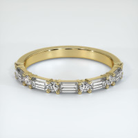 14K Yellow Gold Diamond and Diamond Prong Wedding Band Video