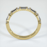 14K Yellow Gold Diamond and Diamond Prong Wedding Band Image