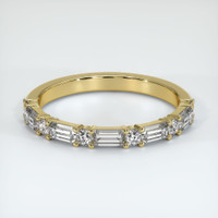 18K Yellow Gold Diamond and Diamond Prong Wedding Band Video