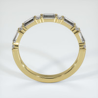 18K Yellow Gold Diamond and Diamond Prong Wedding Band Image