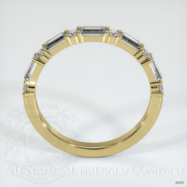 18K Yellow Gold Diamond and Diamond Prong Wedding Band