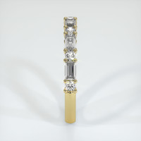 18K Yellow Gold Diamond and Diamond Prong Wedding Band Image