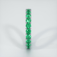 Platinum 950 Emerald Eternity Wedding Band Image