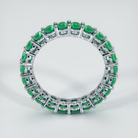 18K White Gold Emerald Eternity Wedding Band Image