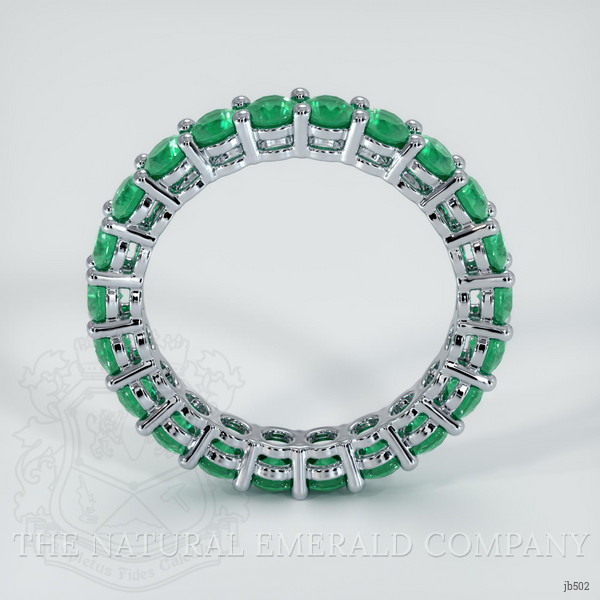 18K White Gold Emerald Eternity Wedding Band