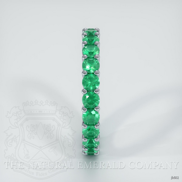 18K White Gold Emerald Eternity Wedding Band