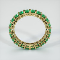 18K Yellow Gold Emerald Eternity Wedding Band Image