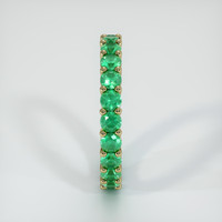 18K Yellow Gold Emerald Eternity Wedding Band Image