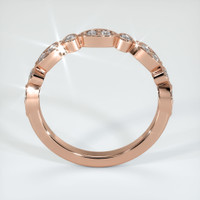 14K Rose Gold Diamond Antique Style Wedding Band Image