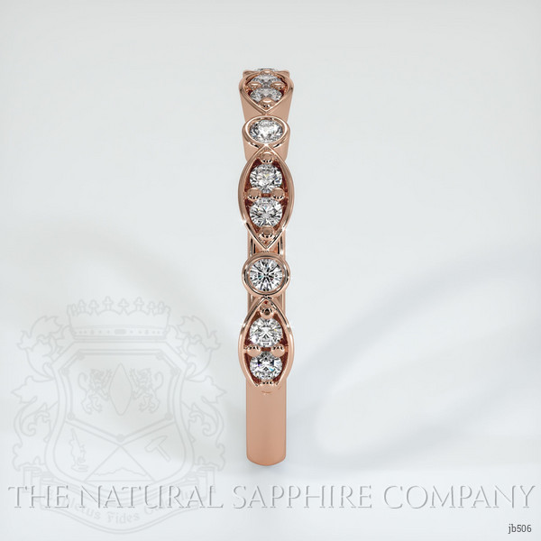 14K Rose Gold Diamond Antique Style Wedding Band