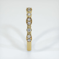 14K Yellow Gold Diamond Antique Style Wedding Band Image