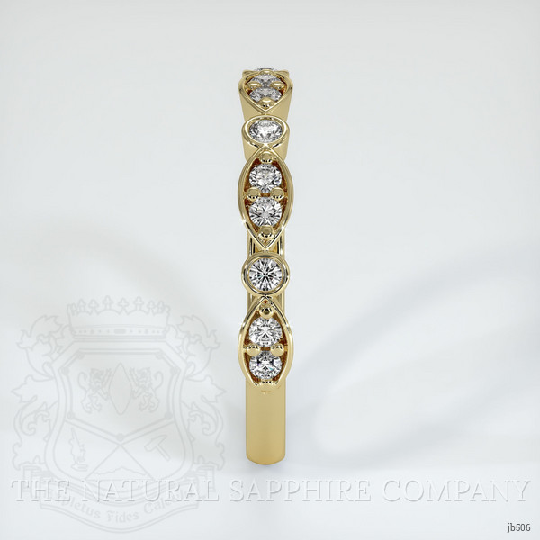 14K Yellow Gold Diamond Antique Style Wedding Band