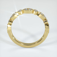 18K Yellow Gold Diamond and Diamond Antique Style Wedding Band Image