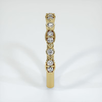 18K Yellow Gold Diamond and Diamond Antique Style Wedding Band Image