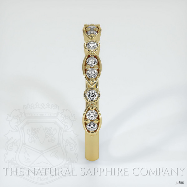 18K Yellow Gold Diamond Antique Style Wedding Band