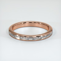 14K Rose Gold Diamond Channel Wedding Band Video