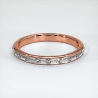 14K Rose Gold Diamond Channel Wedding Band Video
