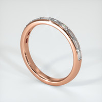 14K Rose Gold Diamond Channel Wedding Band Image