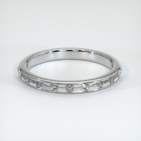 14K White Gold Diamond Channel Wedding Band Video
