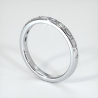 14K White Gold Diamond Channel Wedding Band Image