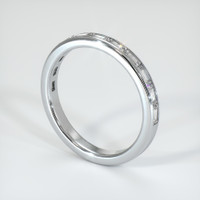 18K White Gold Diamond Channel Wedding Band Image