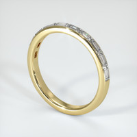 18K Yellow Gold Diamond Channel Wedding Band Image