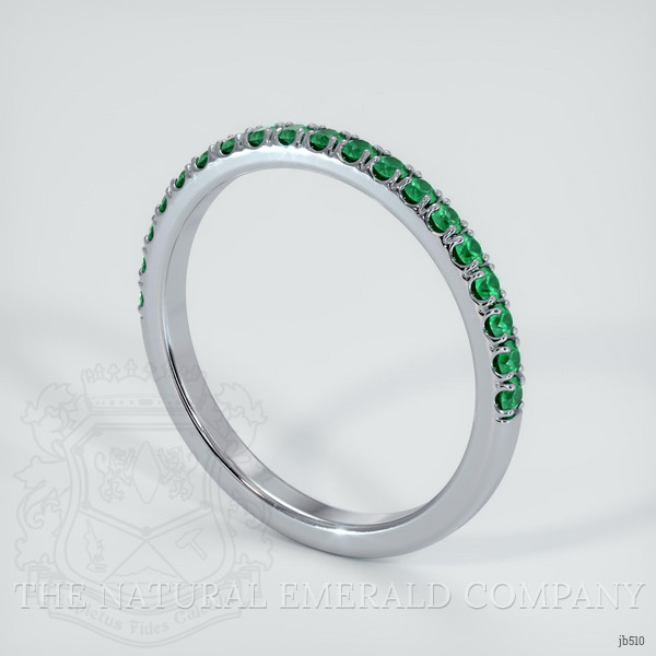 Platinum 950 Emerald Pave Wedding Band