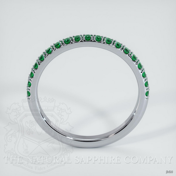 Platinum 950 Emerald Pave Wedding Band