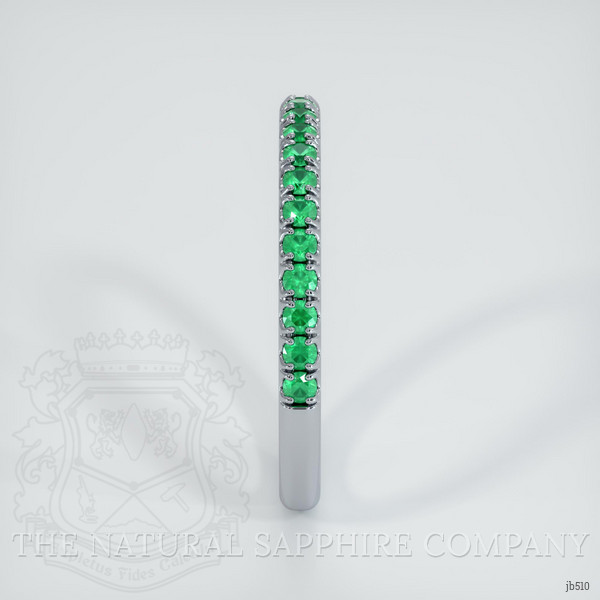 Platinum 950 Emerald Pave Wedding Band