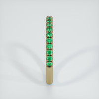 18K Yellow Gold Emerald Pave Wedding Band Image