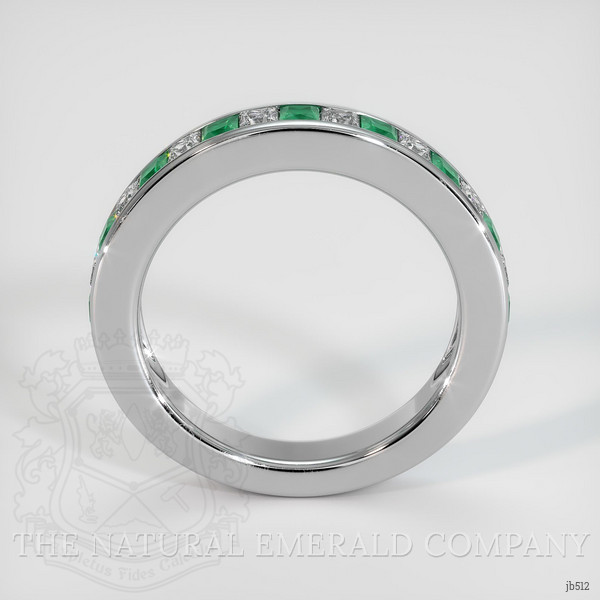 18K White Gold Emerald Band #JB512W18 | The Natural Emerald Company