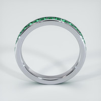 18K White Gold Emerald Eternity Wedding Band Image