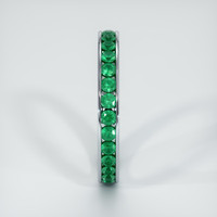 18K White Gold Emerald Eternity Wedding Band Image