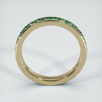 18K Yellow Gold Emerald Eternity Wedding Band Image
