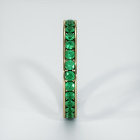 18K Yellow Gold Emerald Eternity Wedding Band Image