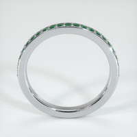 18K White Gold Emerald Prong Wedding Band Image