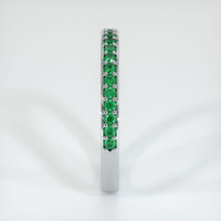 18K White Gold Emerald Prong Wedding Band Image