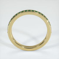 18K Yellow Gold Emerald Prong Wedding Band Image