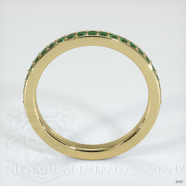 18K Yellow Gold Emerald Prong Wedding Band