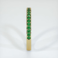 18K Yellow Gold Emerald Prong Wedding Band Image