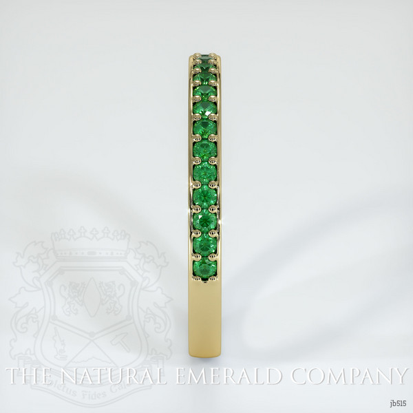 18K Yellow Gold Emerald Prong Wedding Band