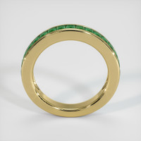 18K Yellow Gold Emerald Channel Wedding Band Image
