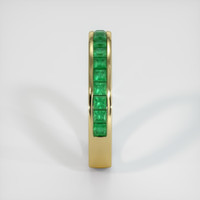 18K Yellow Gold Emerald Channel Wedding Band Image