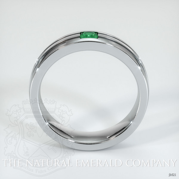 Platinum 950 Emerald Men's Wedding Band