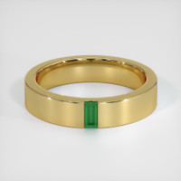 18K Yellow Gold Emerald Men's Wedding Band Video