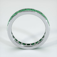 18K White Gold Emerald Eternity Wedding Band Image